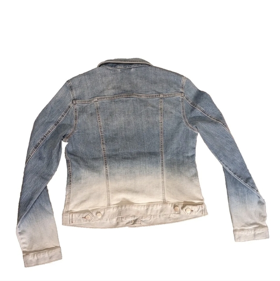 NWOT Loft Dip Dye Modern Denim Jean Jacket, Size Medium * Never Worn - Picture 6 of 7
